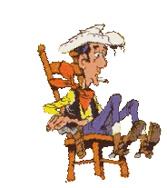 Gif animé Lucky Luke assis